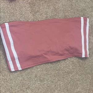 Pacsun striped tube bikini top